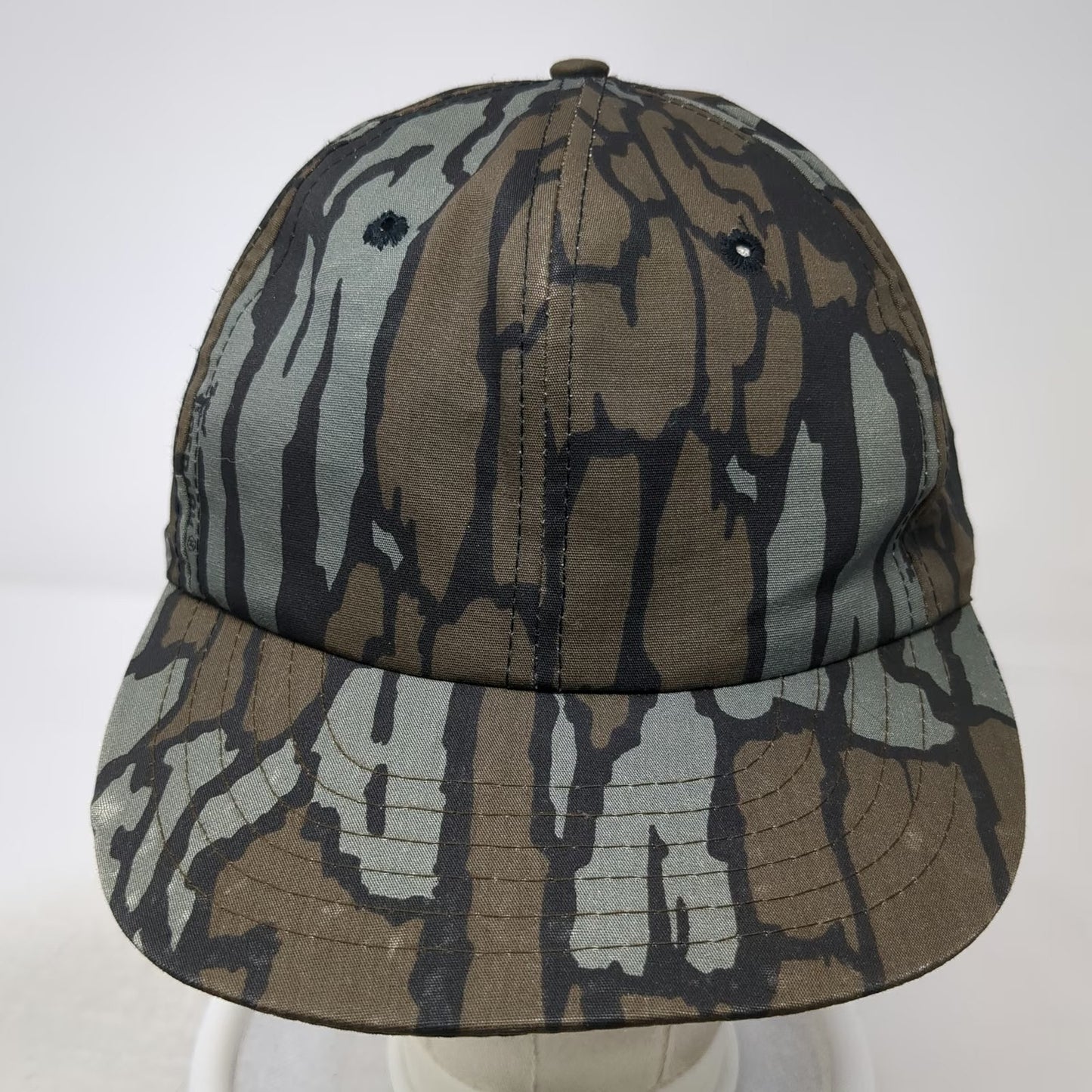Duck Bay Snapback Brown Bark Camo Hunting Fishing Outdoor Adjustable Hat Vintage