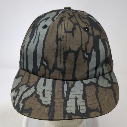 Duck Bay Snapback Brown Bark Camo Hunting Fishing Outdoor Adjustable Hat Vintage
