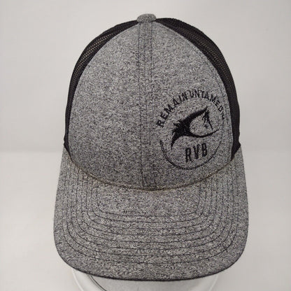 Remain Untamed RVB Snapback Trucker Hat Gray Small Adjustable Mesh Richardson