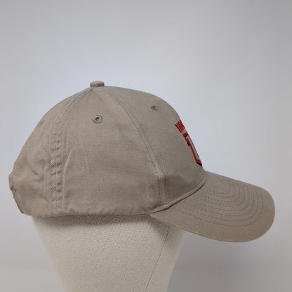 Hacker Strapback Hat Tan One Size Adjustable Embroidered 6 Panel KC Caps