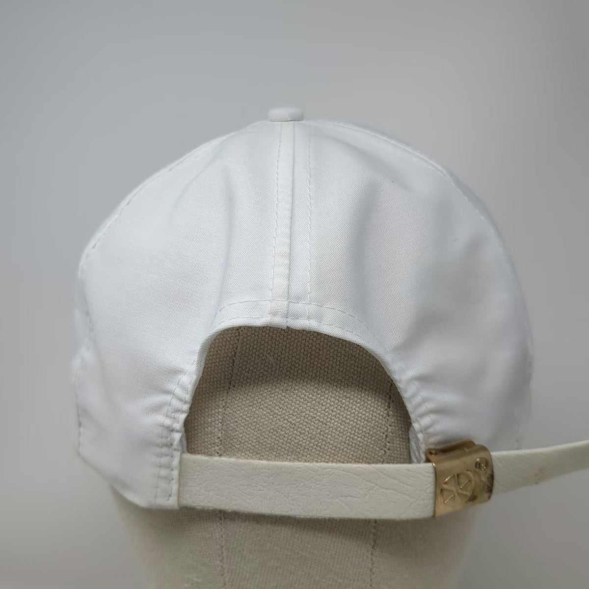 Sportcap 5 Panel White One Size Hat Rope Brim Whirljet Embroidered Strapback