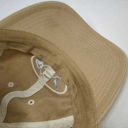 Greg Norman Baseball Cap Beige One Size Shark Logo Cotton Contrast Stitching Hat