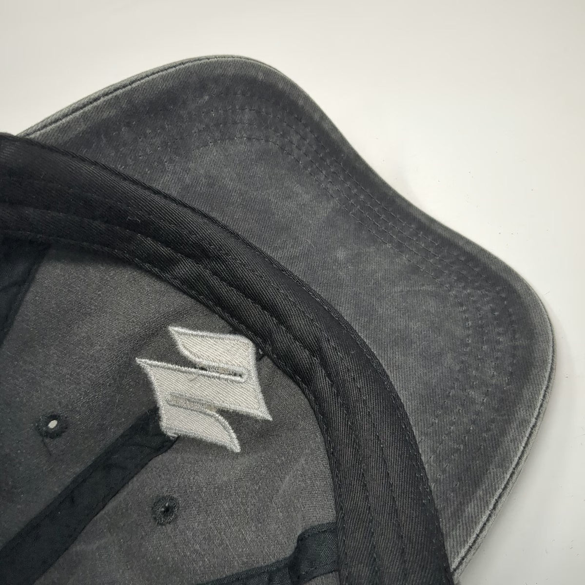 Three In Suzuki Baseball Cap Gray One Size Slideback Embroidered Logo Moto Hat