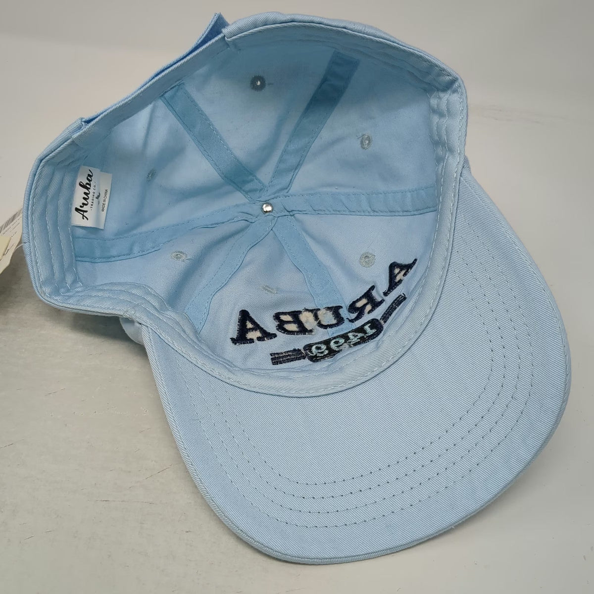 Aruba Trading Co Baseball Cap Blue One Size Embroidered 1499 Happy Island Hat