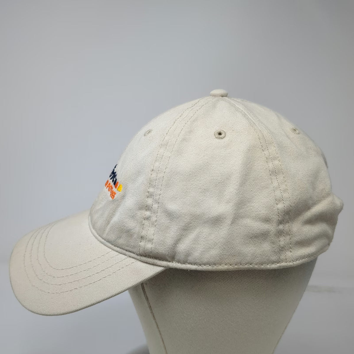 Cap America Lamb Weston Potato Logo Beige Baseball Hat One Size Adjustable Slide