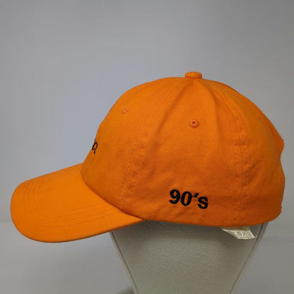 Orange Black Baseball Cap One Size Project 90s Embroidered Slideback Cotton Hat