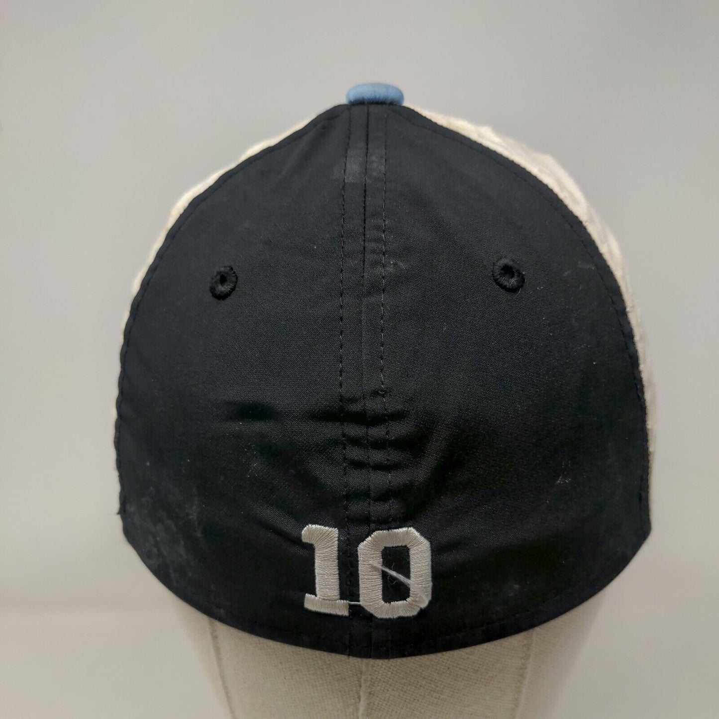 The Game Pro Fitted Hat Blue XS Embroidered Logo Colorblock 6 Panel