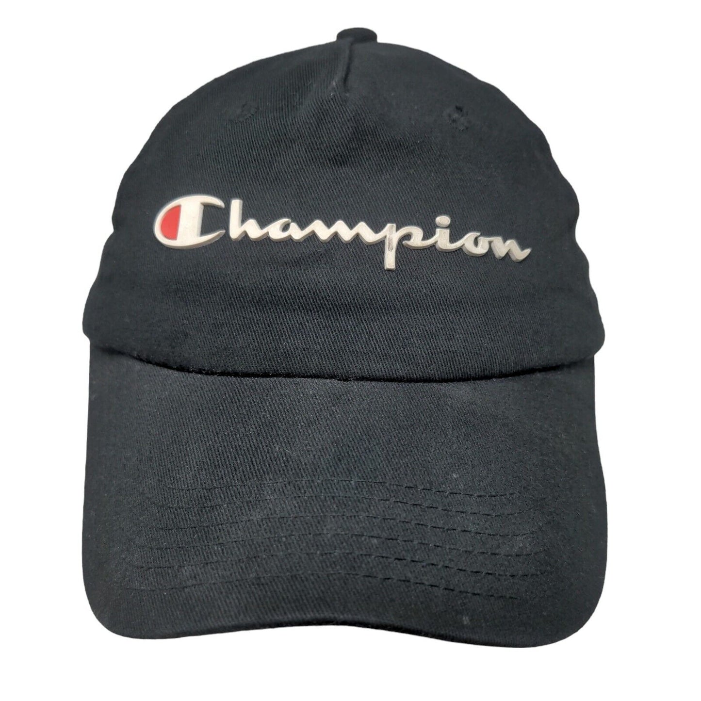 Champion Men's Slideback Hat Embroidered Logo Black Size OSFA