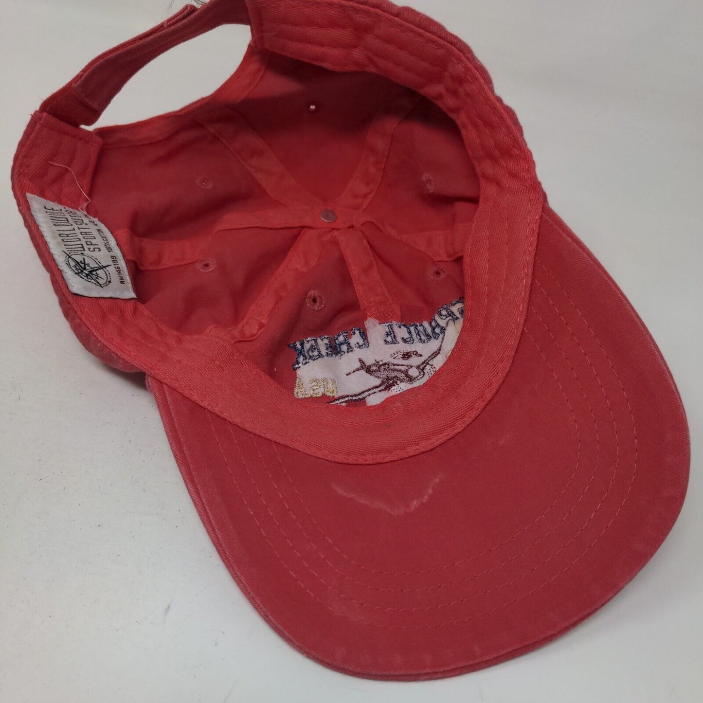 Spruce Creek Port Orange FL Strapback Hat Red One Size Embroidered