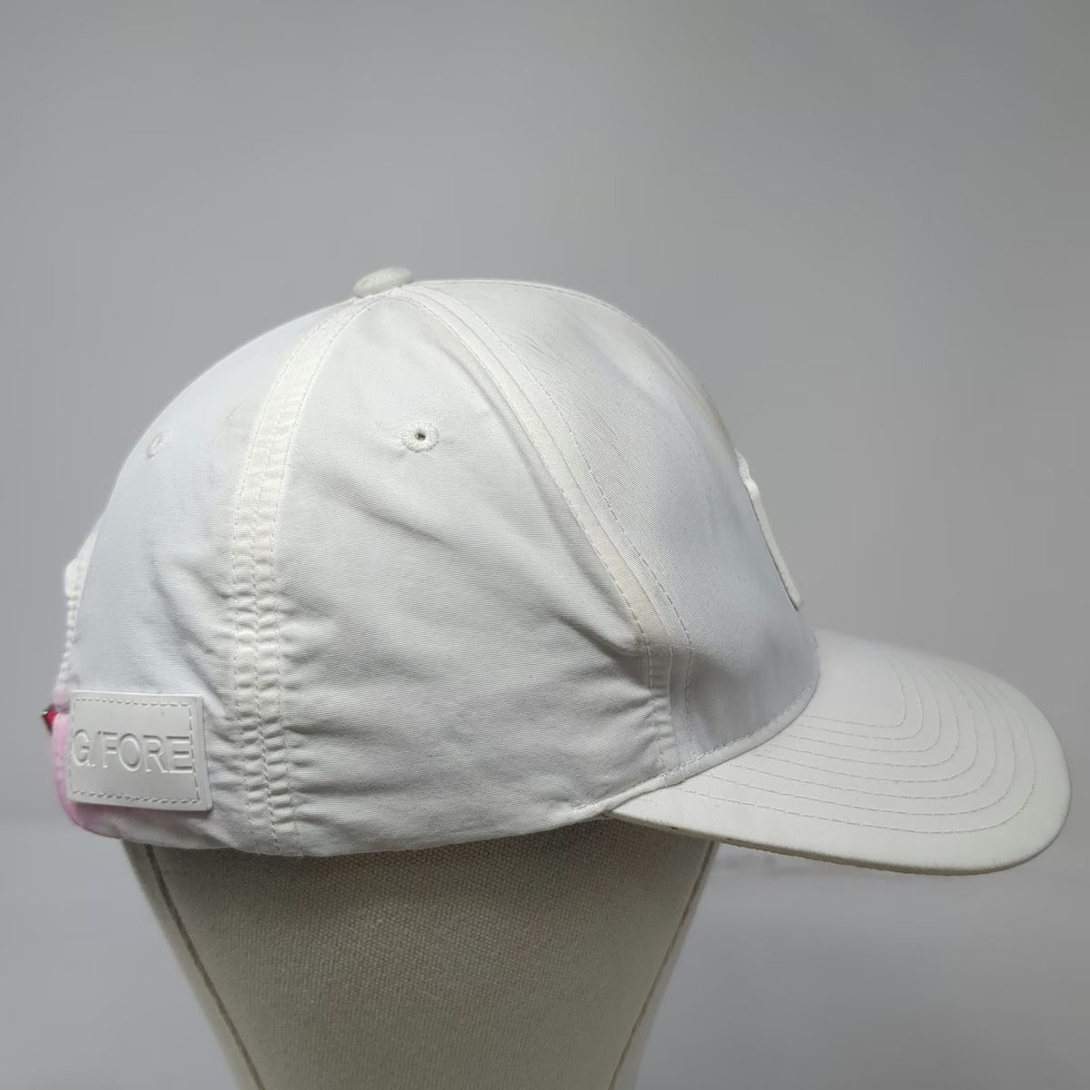 G/FORE Baseball Cap White One Size No 1 Cares What You Shot Slideback Golf Hat