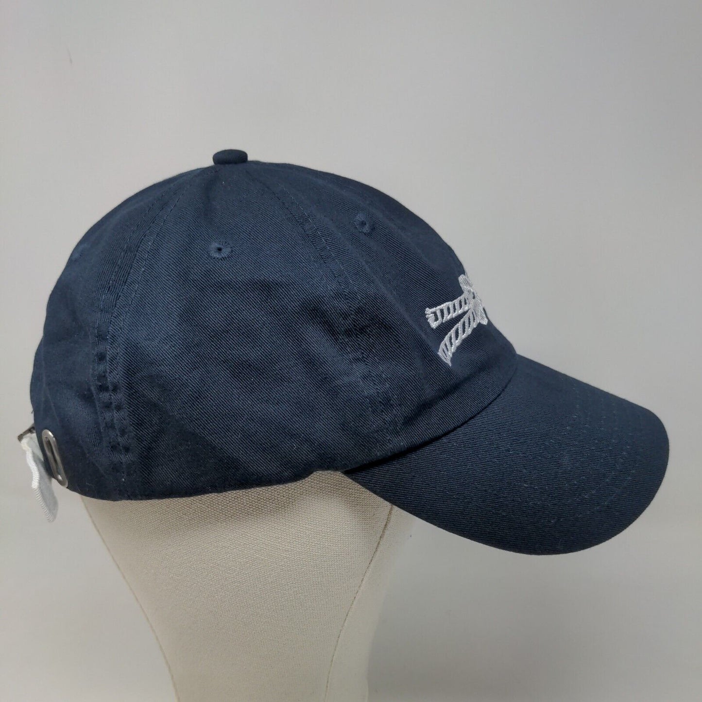 Knot Clothing & Belt Co Men's Slideback Hat Blue Embroidered Rope Logo Cotton