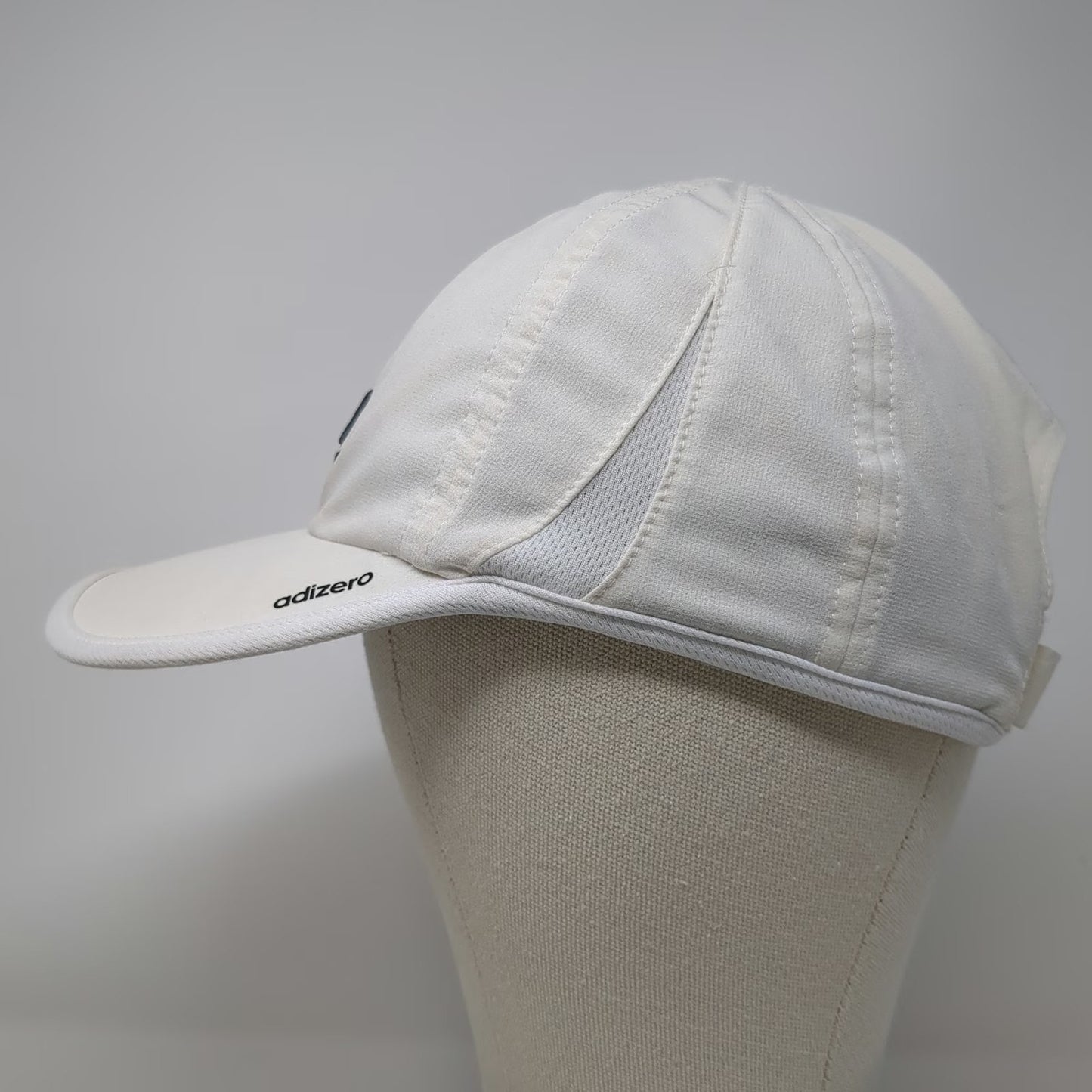 Adidas Baseball Cap White One Size Adizero Mesh Performance Strapback Hat