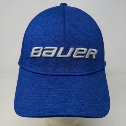 New Era Men's Fitted Hat Blue Size M-L Embroidered Bauer Logo Polyester