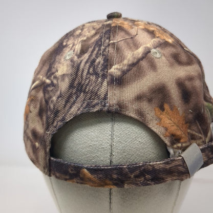 Brown Camo Platt Embroidered Baseball Cap Hat One Size Hunting Fishing Outdoors