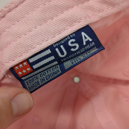 USA Premium Headwear Baseball Cap Pink One Size Boba Tea Cotton Hat Slideback
