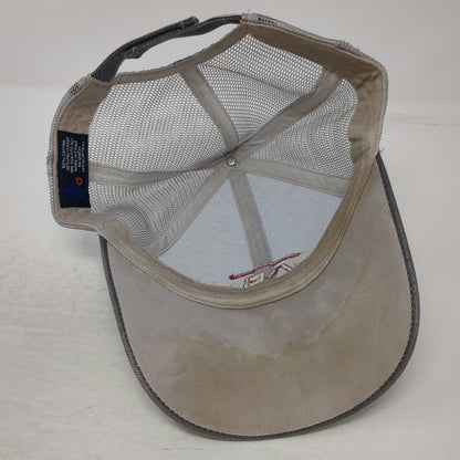 Agri Beef Baseball Cap Gray One Size Mesh Back Strapback Contrast Stitch Hat