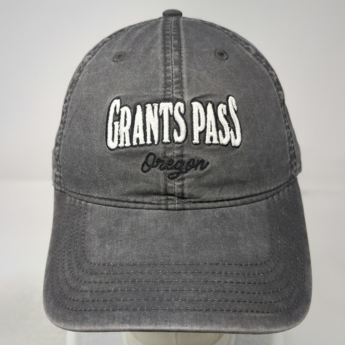 Legacy Grants Pass Oregon Gray One Size Baseball Cap Slideback Strap Cotton Hat