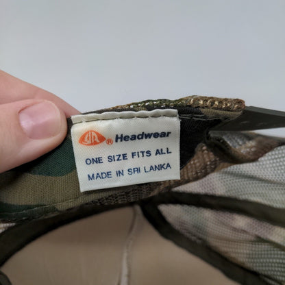 Woody's Bar BQ Snapback Trucker Hat Camouflage OSFA Adjustable Mesh Back