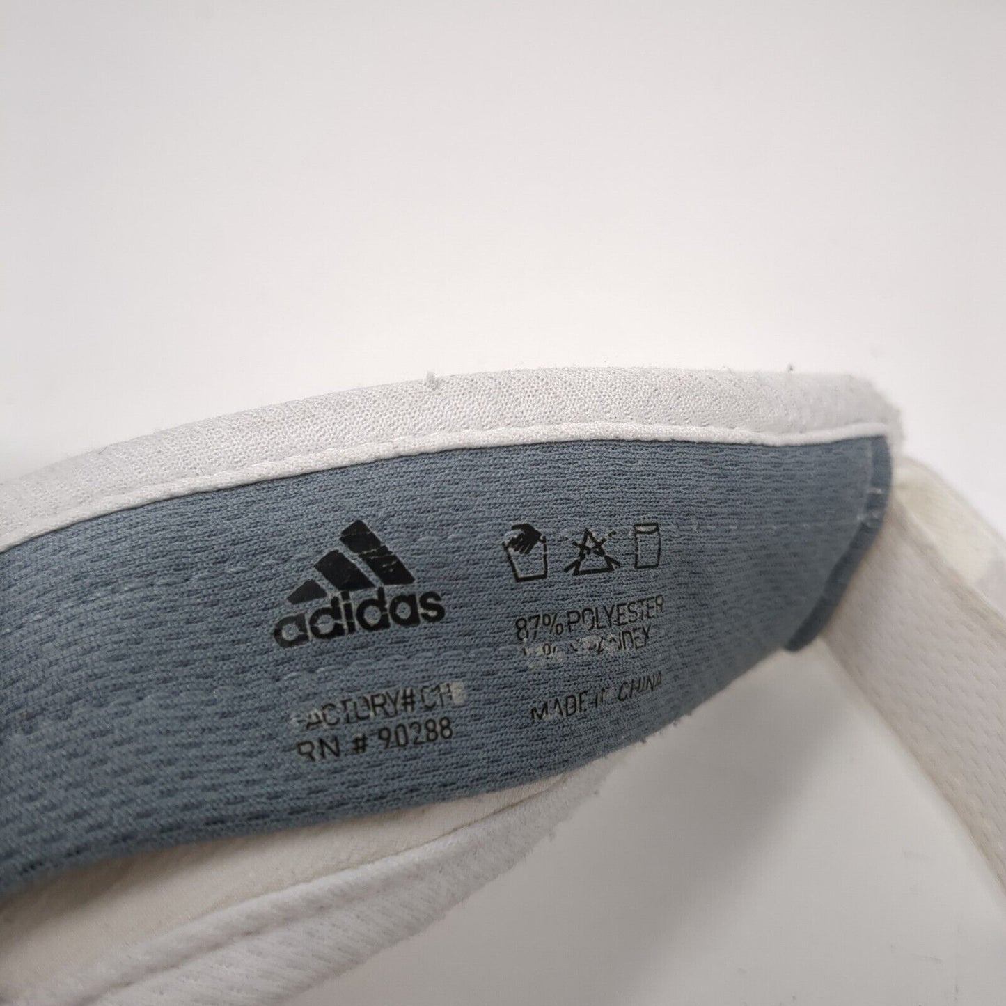 Adidas Adizero Strapback Sun Visor Hat White One Size Adjustable Embroidered