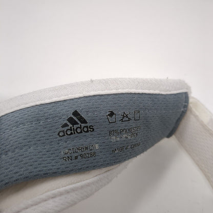 Adidas Adizero Strapback Sun Visor Hat White One Size Adjustable Embroidered