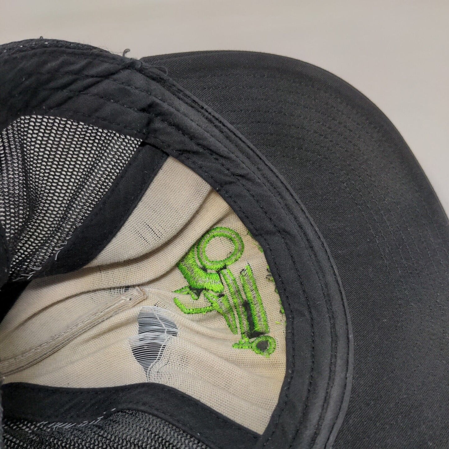G&G Lawn Care Snapback Trucker Hat Black OSFA Embroidered Mesh Back Sport-Tek