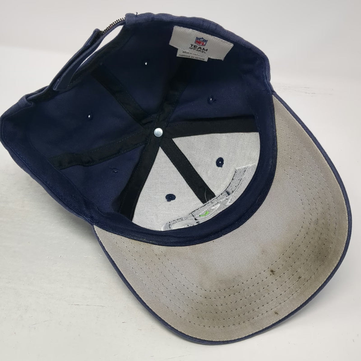 Seattle Seahawks NFL Team Apparel Baseball Cap Blue One Size Embroidered Logo