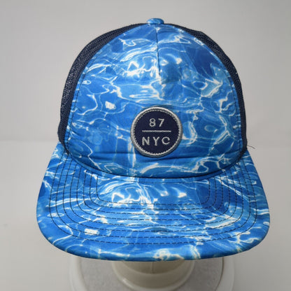87 NYC Snapback Trucker Hat Blue One Size Adjustable Mesh Back Aeropostale
