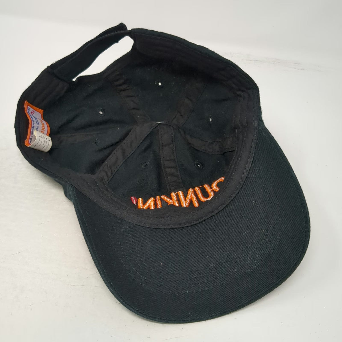 Dunkin' Baseball Cap Black One Size Strapback Embroidered Coffee Logo Adjustable