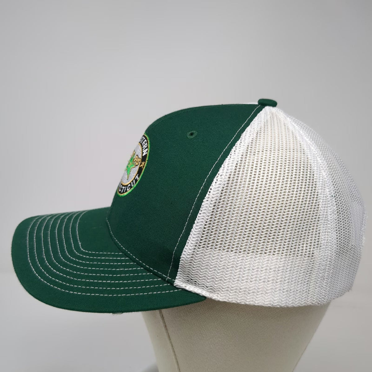 Richardson Trucker Hat Green One Size Eastern Connecticut Stars Snapback Mesh