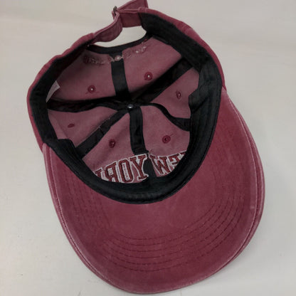 New York Est. 1625 Slideback Hat Red One Size Adjustable Embroidered Cotton