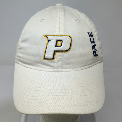 Legacy Baseball Cap White One Size Slideback Pace University P Logo Hat
