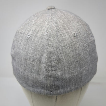 Flexfit Baseball Cap Gray M Heathered Fabric Sun Patch Structured Fitted Hat