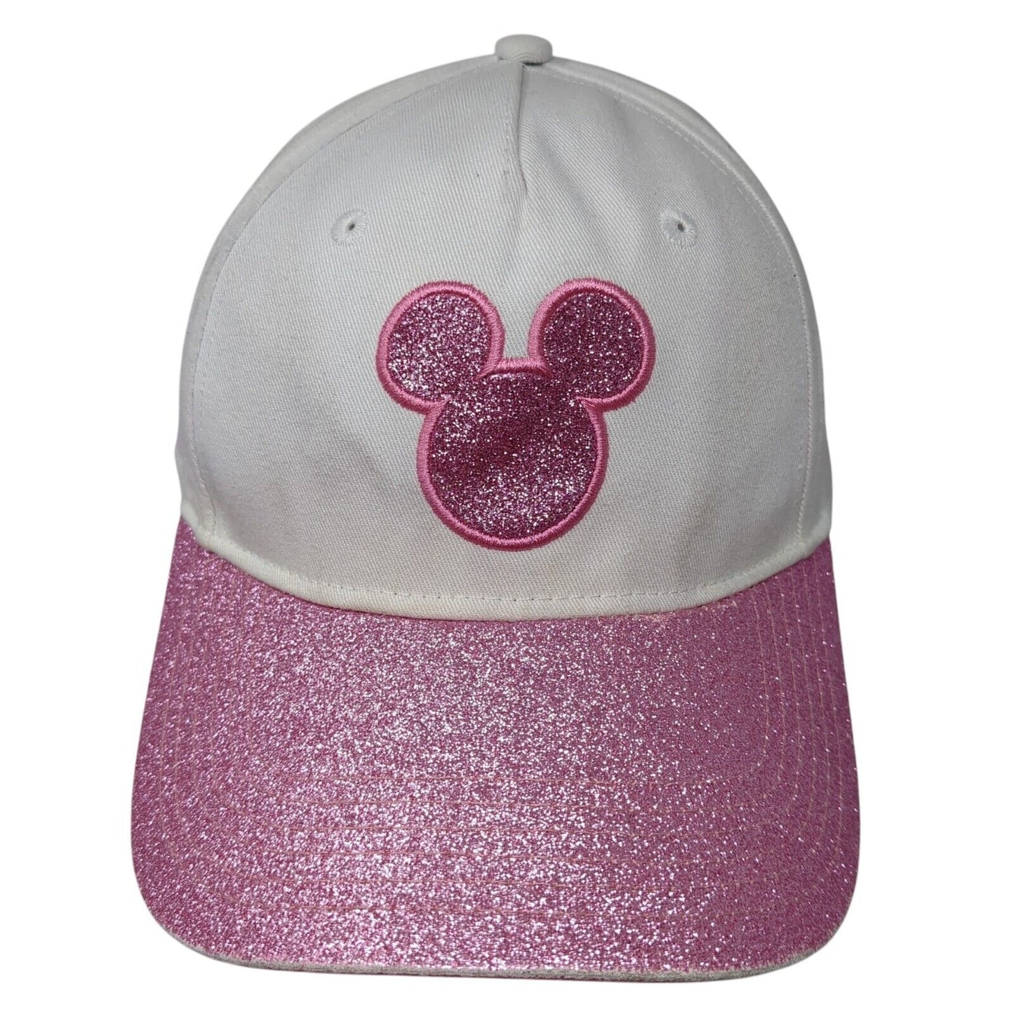 Disney Minnie Mouse Strapback Baseball Cap Multicolor One Size Glitter 6 Panel