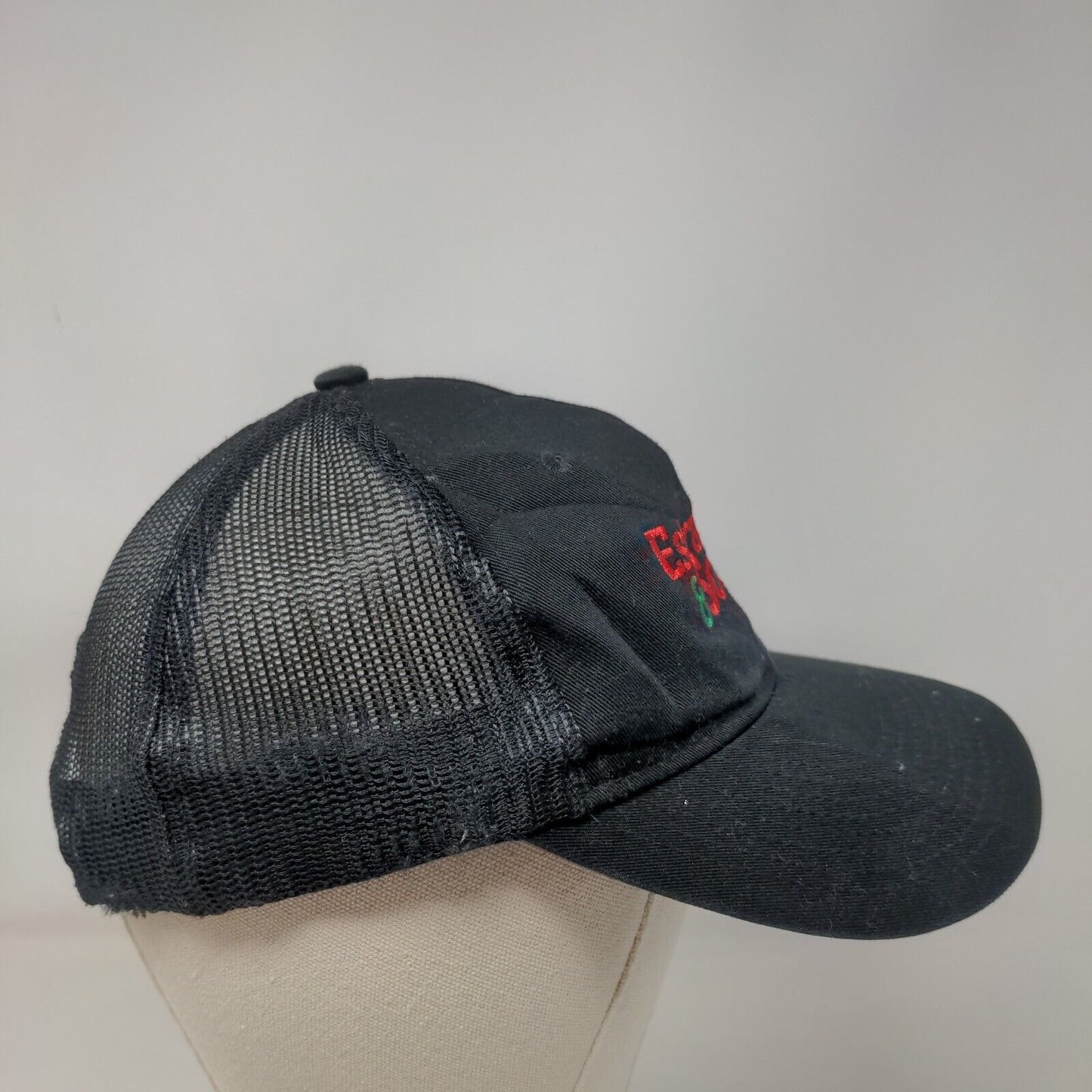 Estrada & Sons Snapback Mesh Back Trucker Hat Black One Size Embroidered