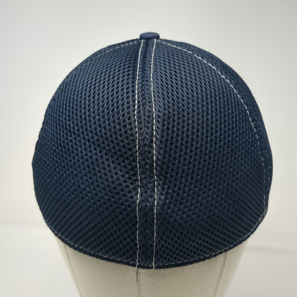 New Era GE Oil & Gas Baseball Cap Blue M Mesh Stretch Fit Contrast Stitch Hat