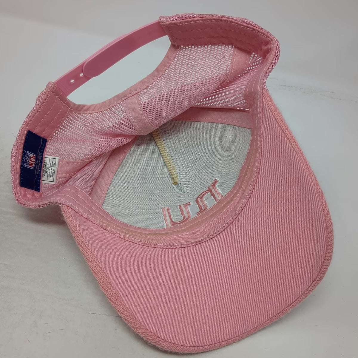 Reebok Trucker Hat Pink One Size New York Giants Argyle NFL Mesh Snapback