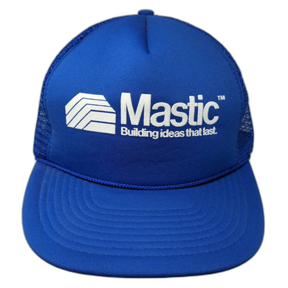The Cincey Cap Blue Trucker Hat One Size Mastic Building Mesh Snapback Rope Cord