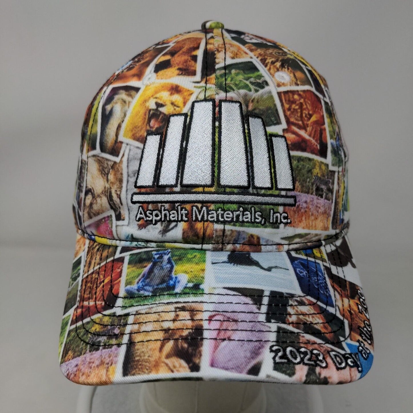 Asphalt Materials Inc. 2023 Day at The Zoo Strapback Hat Multicolor One Size