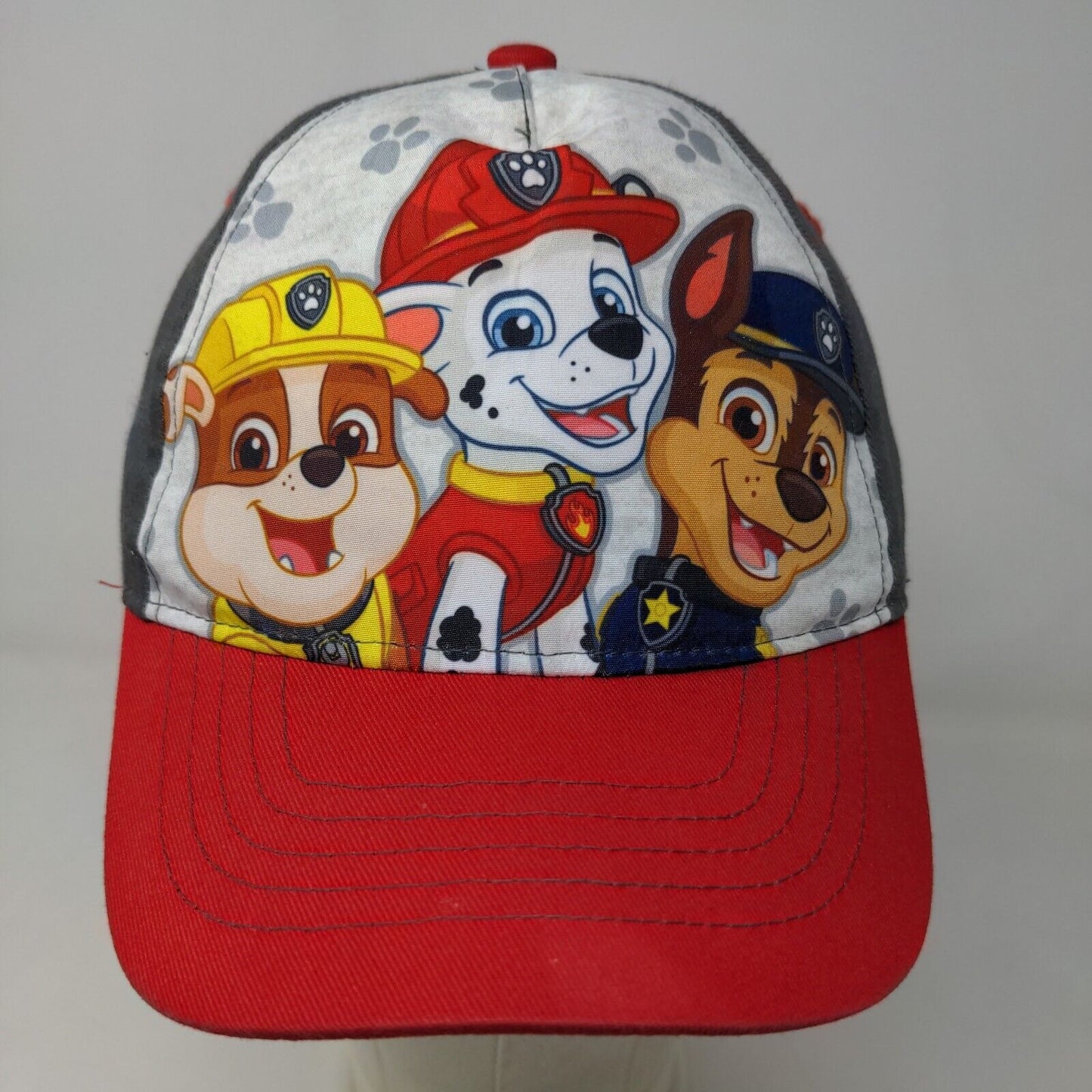 Nickelodeon Boy's Snapback Hat White Gray Size OSFM Graphic Logo Paw Patrol