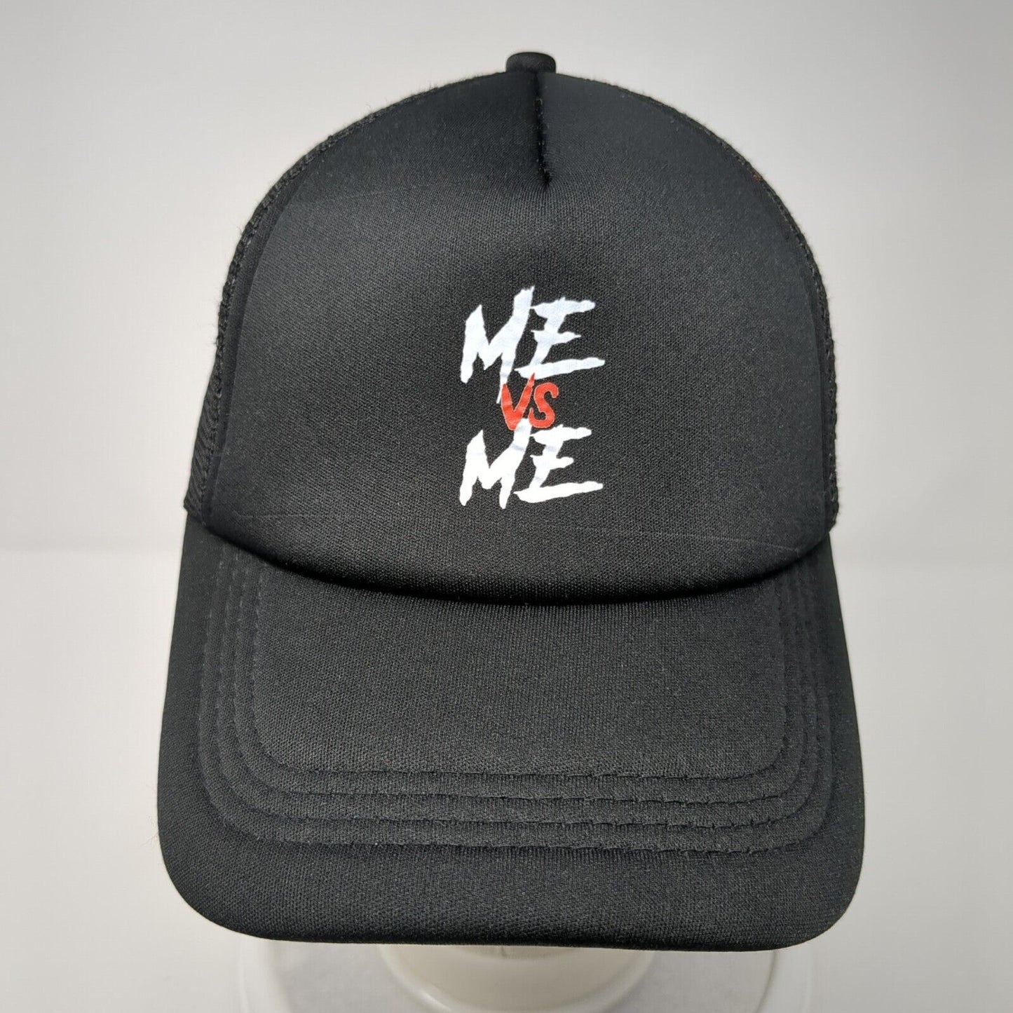 Me Vs Me Snapback Mesh Back Trucker Hat Black One Size Adjustable