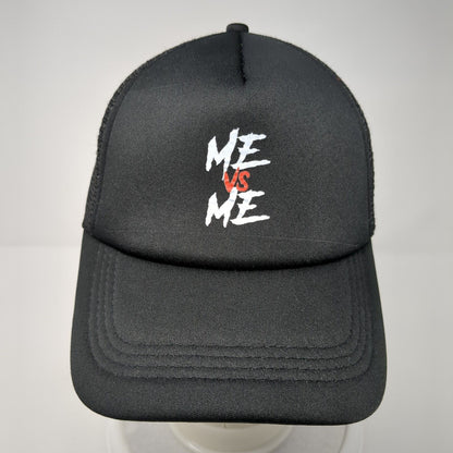 Me Vs Me Snapback Mesh Back Trucker Hat Black One Size Adjustable