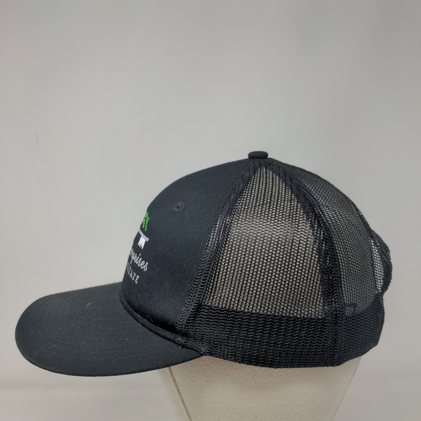 Gailey Enterprises Real Estate Snapback Trucker Hat Black One Size Mesh Back