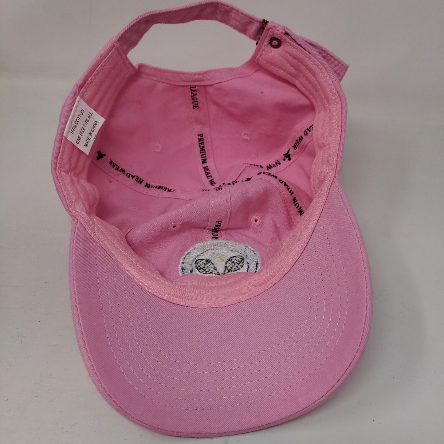 DeLand Tennis Club Slideback Hat Pink OSFA Adjustable Embroidered