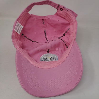 DeLand Tennis Club Slideback Hat Pink OSFA Adjustable Embroidered