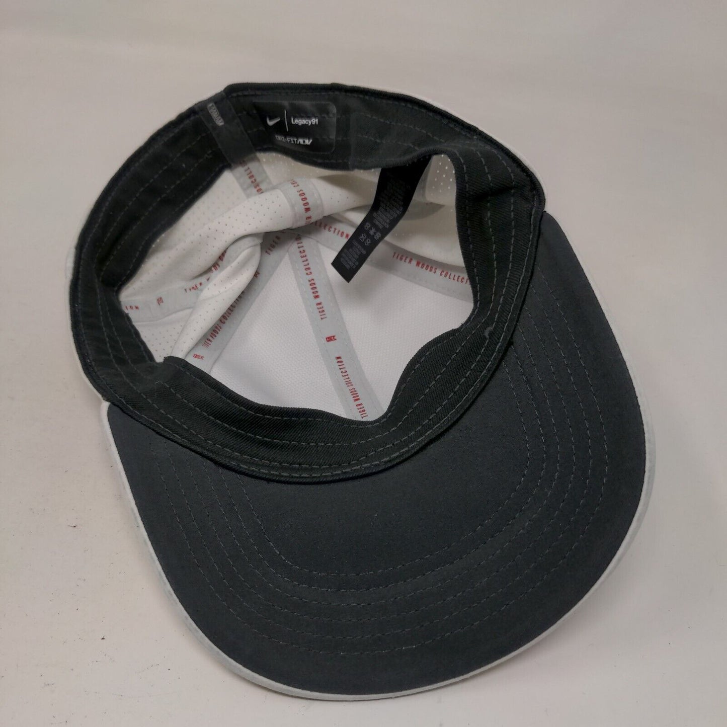 Tiger Woods Nike Fitted Hat White Small/Medium Dri Fit ADV Legacy 91