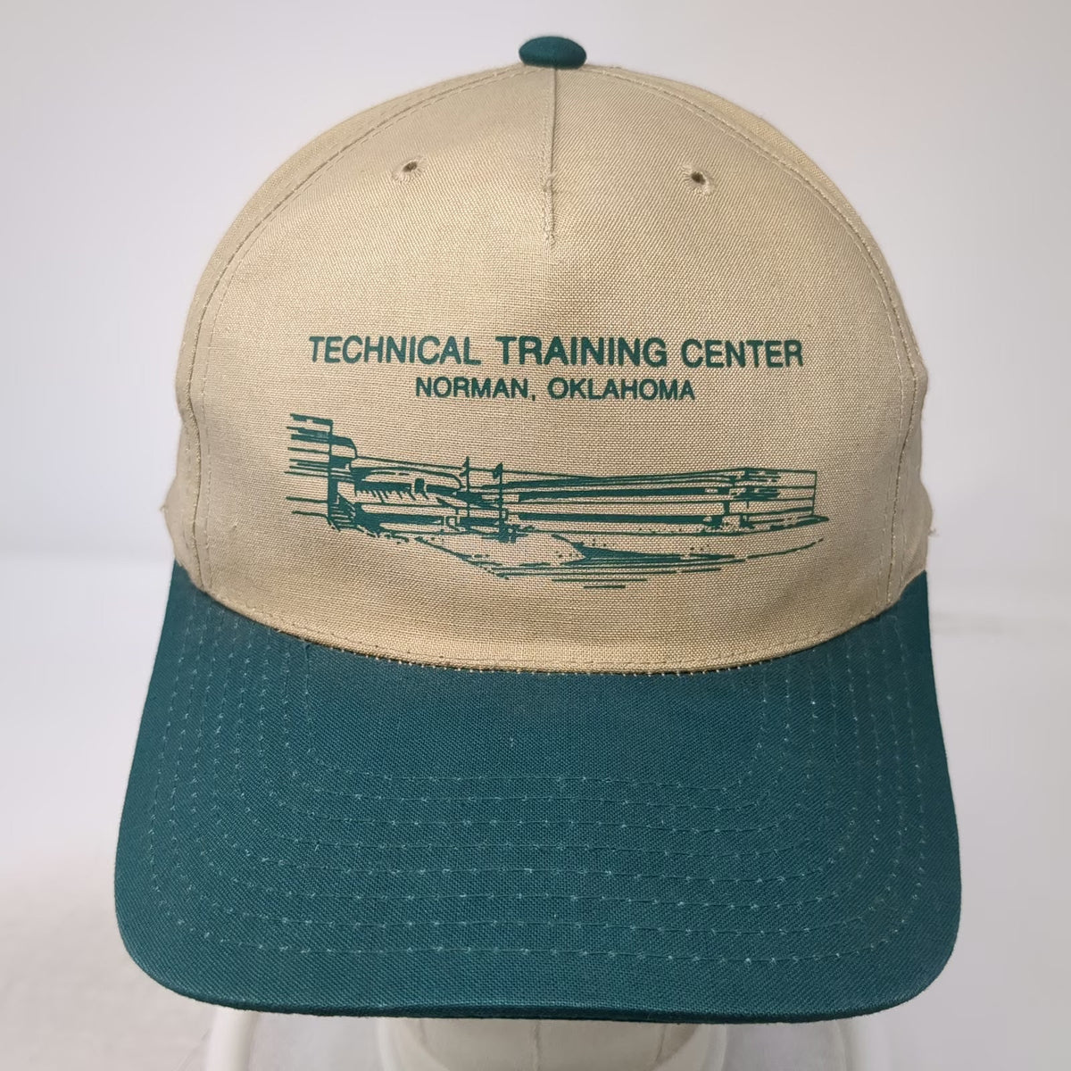 LitePro 5 Panel Beige Green Hat OS Technical Training Center Oklahoma Snapback
