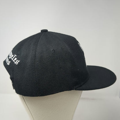 5 Panel Black One Size LA Los Angeles Crimes Bandana Paisley Hat Flat Brim Logo