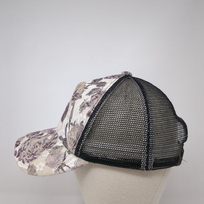 Floral Snapback Trucker Hat Multicolor One Size Adjustable Mesh Back 6 Panel