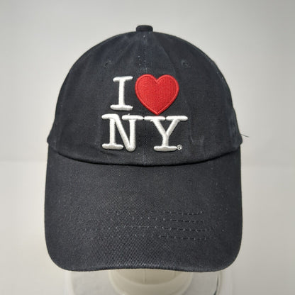 I Love NY Slideback Hat Black One Size Adjustable Embroidered Solid