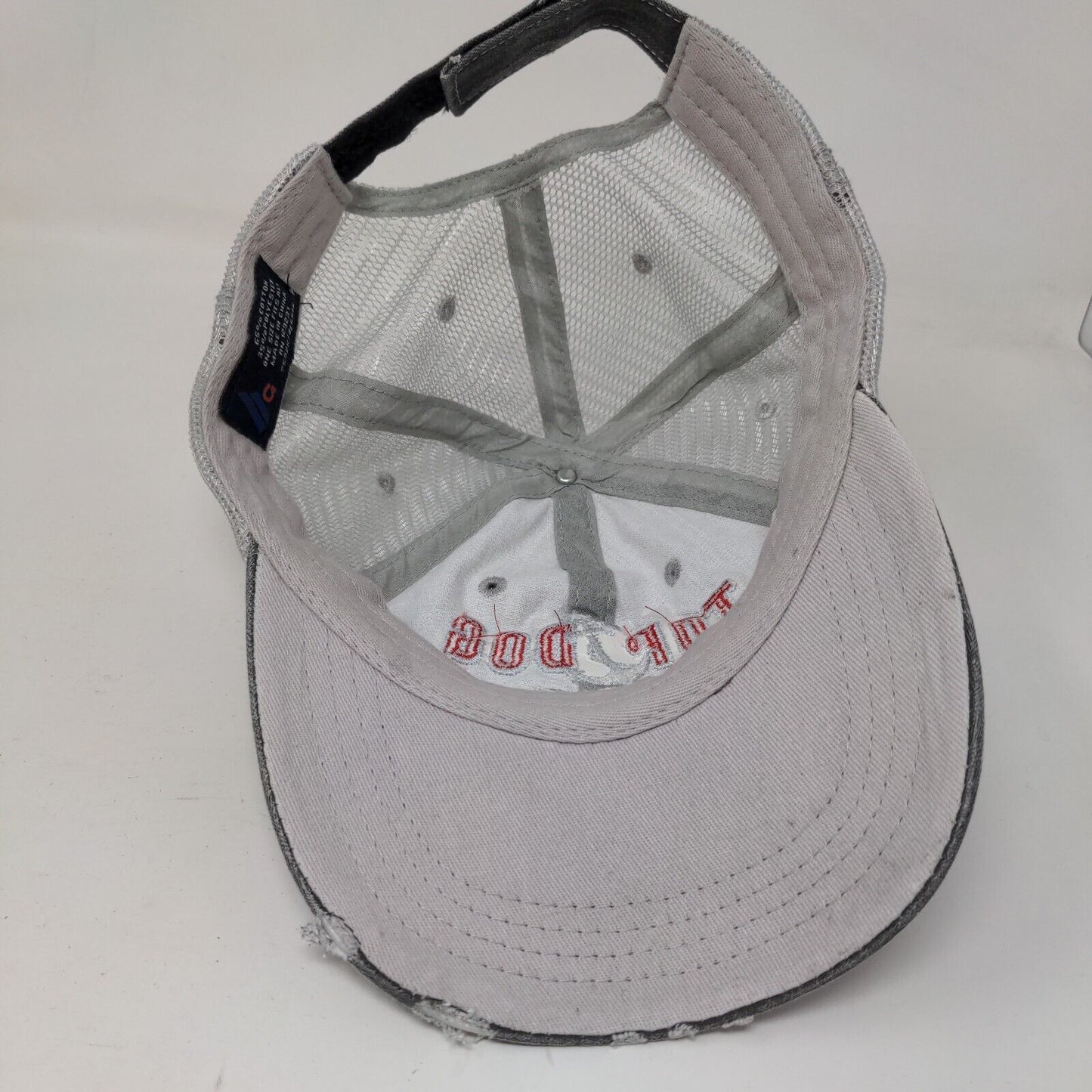 Top Dog Marine Construction Strapback Mesh Back Trucker Hat Gray OSFA